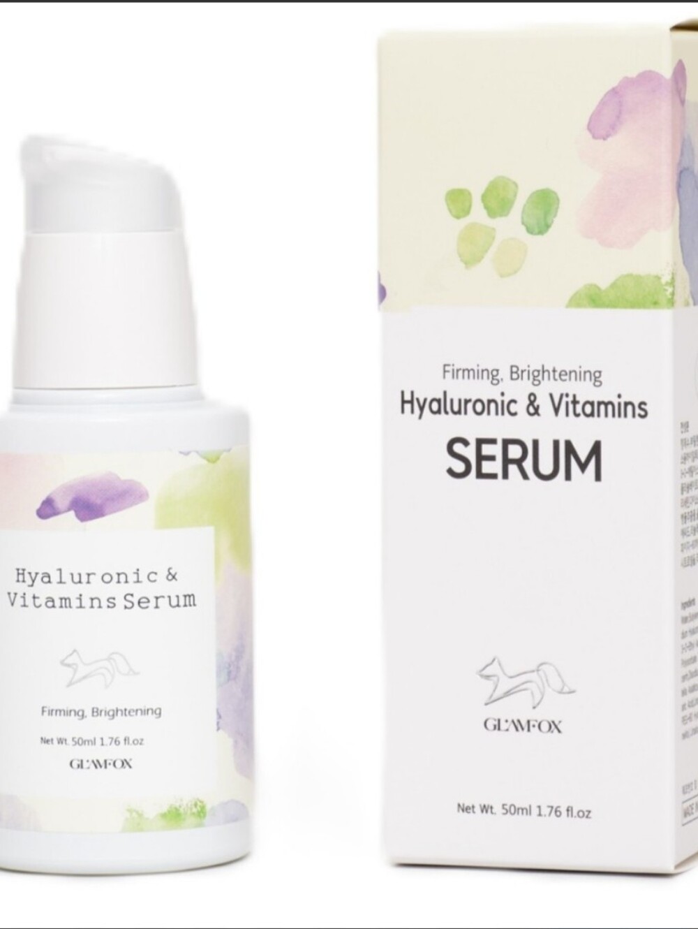 Glamfox Firming Brightening Hyaluronic & Vitamins Serum. NIB. Unisex.